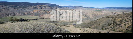 Britisch-Kolumbien, Kanada, BC Grasland, Churn Creek Gebiet Mitte Fraser River Canyon, Panorama Stockfoto