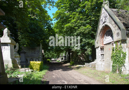 Kensal Green Cemetery in Harrow Road in West-London - UK Stockfoto