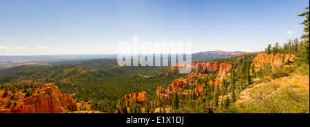 Bryce Amphitheatre von Inspiration aus Utah USA Bryce-Canyon-Nationalpark. Stockfoto