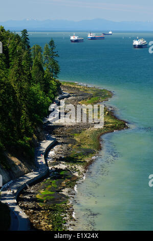 Stanley Park Seawall und English Bay. Vancouver, Britisch-Kolumbien. Kanada Stockfoto