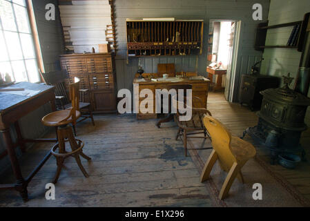 Historischen Goldrausch Townsite von Barkerville. Cariboo Region, Britisch-Kolumbien. Kanada Stockfoto