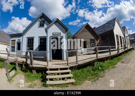 Historischen Goldrausch Townsite von Barkerville, Cariboo Region, British Columbia, Kanada Stockfoto