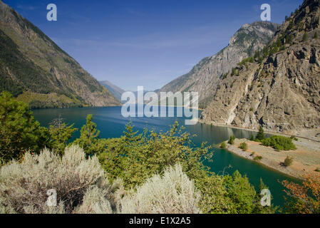 Seaton See entlang der Duffy Lake Road in der Nähe von Lillooet, Vancouver, Küste & Bergregion, Britisch-Kolumbien, Kanada Stockfoto