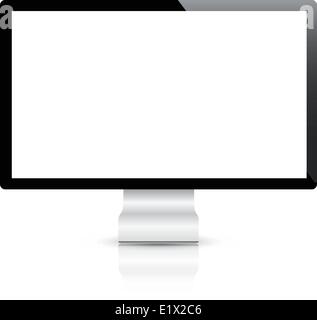 Computer-Display isoliert auf weißem Vektor eps10 Stock Vektor