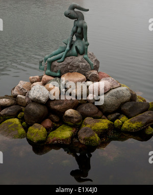 Kopenhagen, Dänemark, die gentechnisch veränderte Meerjungfrau. Stockfoto