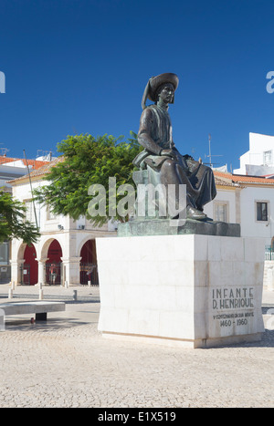 Statue des Prinzen Heinrich "Navigator" Lagos, Algarve, Portugal Stockfoto