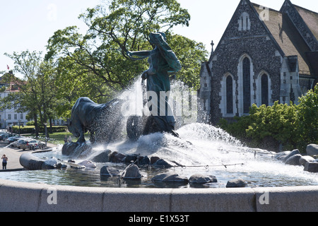 Gefjon Brunnen am Langelinie, Kopenhagen, Dänemark, Skandinavien, Nordeuropa Stockfoto