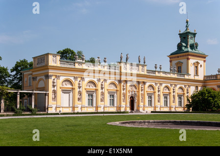 Barocke Wilanow Palast in Warschau, Polen, gebaut vom polnischen König Jan III. Sobieski Stockfoto