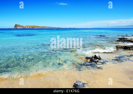 Der Strand auf der unbewohnten Insel, Kreta, Griechenland Stockfoto