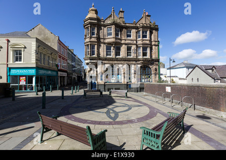 Platz in Stryd Y Porth Mawr. Caernarfon, Stockfoto