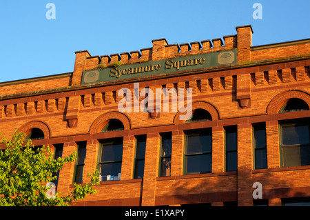 Sycamore Square oder Maurer Block in der Fairhaven historischen Bezirk von Bellingham, Washington State, USA Stockfoto