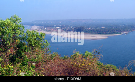 Goa Beach Indien Landschaft Blick erkunden Nord-Goa Stockfoto