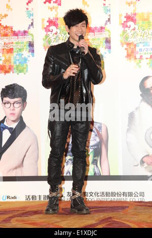 Hong Kong, China. 9. Juni 2014. JJ Lin besucht Hongkong Spring Wave Music Festival-Pressekonferenz in Hong Kong, China auf Montag, 9. Juni 2014. © TopPhoto/Alamy Live-Nachrichten Stockfoto