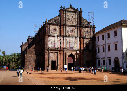 Alten Basilika Bom Jesu-Kirche am alten Goa Indien Stockfoto