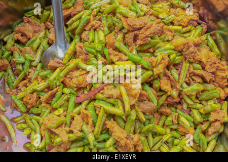 Gebratenes Schweinefleisch Curry paste Stockfoto