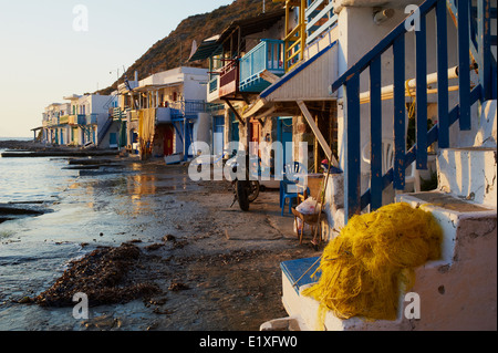 Griechenland, Kykladen-Inseln, Insel Milos, Fisher Dorf Klima Stockfoto