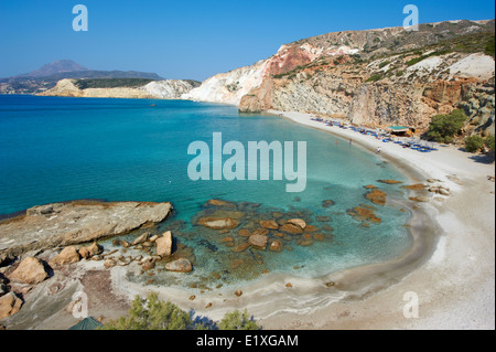 Griechenland, Cyclades Inseln, Milos, Firiplaka Strand Stockfoto