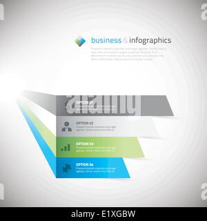 Frische Infografik-Boxen mit Ikonen-Vektor-illustration Stock Vektor