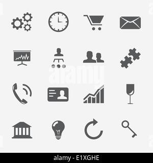 16 Symbole für Business und Strategie Vektor-Satz Stock Vektor