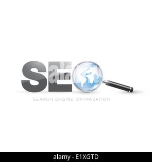 Website Suche Engine Optimierung Konzept Vektor Stock Vektor