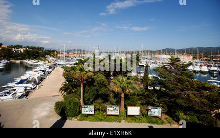 Malerische Aussicht von Marina Île des Embiez-Var-Frankreich Stockfoto