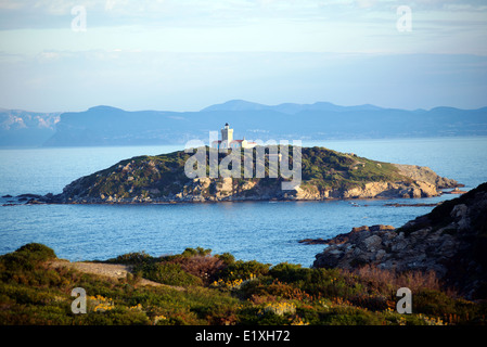 Ile du Grand Rouveau Ile des Embiez-Var-Frankreich Stockfoto