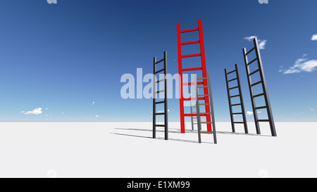 Leiter des Erfolges gemacht in 3d software Stockfoto