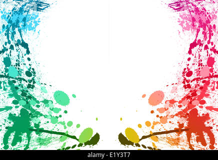 bunte Farbe spritzt Hintergrund Stockfoto