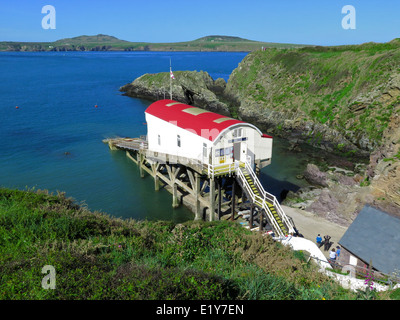 St Justinians Lifeboat Station (in der Nähe von St Davids), Pembrokeshire, Wales, UK Stockfoto