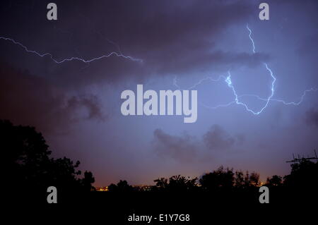 Frühling-Sturm. (Foto/Rostislav Kalousek CTK) Stockfoto