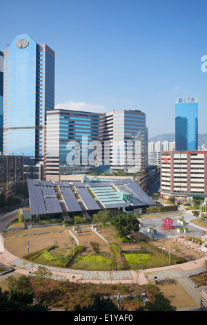 Null CO2-Gebäude, Kowloon Bay, Kowloon, Hong Kong Stockfoto