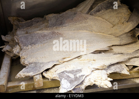 Bacalhau, gesalzener Kabeljau zum Verkauf Stockfoto