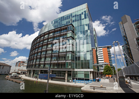 Der Punkt, Paddington Basin, London Bürogebäude entworfen von Terry Farrell & Partner Stockfoto