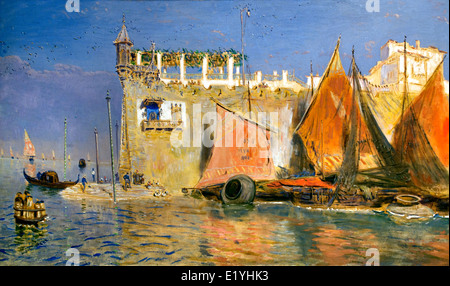 A Place in Venedig (Italien) 1900 Antonio Muñoz Degrain (Valencia 1840 Malaga 1924) Spanien Spanisch Stockfoto