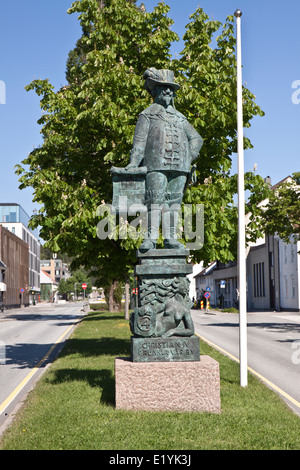 Statue von König Christian Iv Gründer von Kristiansand 1641 Stockfoto