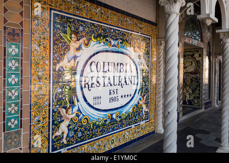 Columbia Restaurant Schild, Ybor City FL Stockfoto