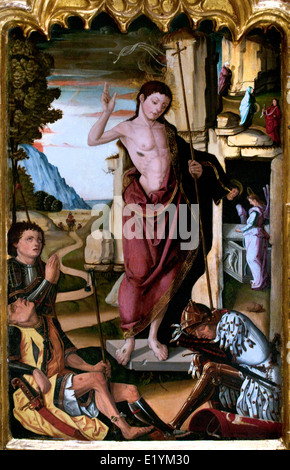 Szenen aus dem Leben von Jesus St. Lorenzo - St Agueda - St Esteban St Ines Francisco de Osona 1465-1518 Spanien Spanisch Gothic Stockfoto