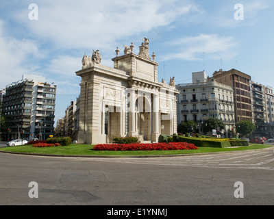 Plaza De La Puerta del Mar Quadrat. Valencia. Comunidad Valenciana, Spanien Stockfoto