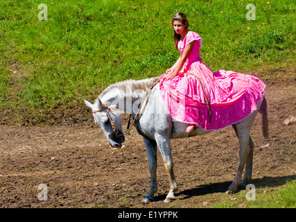 Teilnehmer des jährlichen Festivals "Patria Gaucha" in Tacuarembo, Uruguay. Stockfoto