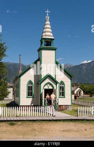 Elk203-1742v Kanada, British Columbia, Fort Steele, historische Kirche Stockfoto