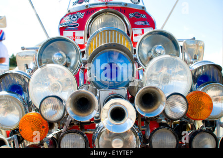 Individuelle Lamberetta mit Lichtern und Hörner der Vorderseite. Stockfoto