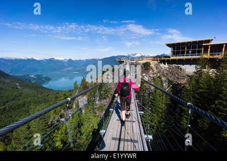 Sky Pilot Hängebrücke. Sea to Sky Gondola, Squamish, British Columbia, Kanada. Stockfoto