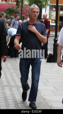 London, UK, 11. Juni 2014. Paul Weller gesehen aus dem BBC Radio zwei Studio in London, Großbritannien Stockfoto