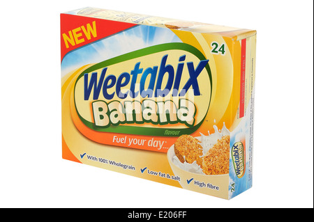 Weetabix Banane Frühstückskost aus Getreide Stockfoto