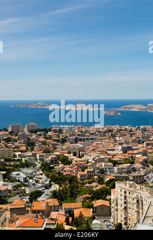 Luftaufnahme über Marseille, Frankreich Stockfoto