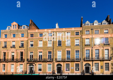 Georgianischen Häusern am Russell Square - London Stockfoto