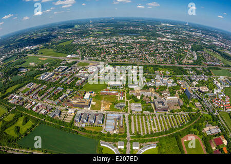Luftaufnahme, zumTechnologiePark Dortmund, Campus der Dortmund, Universität Dortmund, Dortmund, Ruhrgebiet Stockfoto
