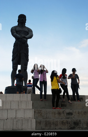 Lapu Lapu Statue Rizal Park, Manila, Philippinen, Asien. Stockfoto