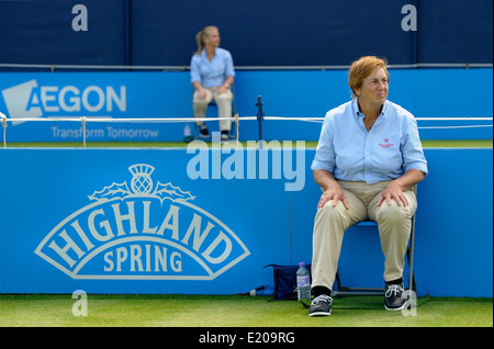 Linienrichter an der Aegon Tennis Championships, Queens Club, London, June10th 2014. Stockfoto