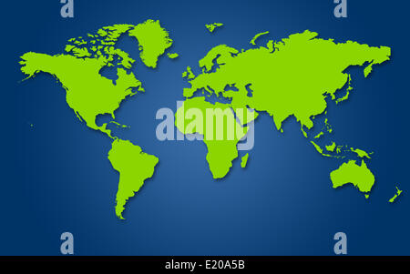 Karte der Welt Stockfoto